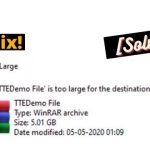 Fix! File is too large for the destination file system [Solved] - TechTipsExpress