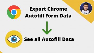 How to Export Chrome Autofill form Data