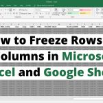 Freeze Excel Rows and Columns_Freeze Google Sheets Rows and Columns