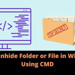 Hide_Unhide Folder or File in Windows Using CMD