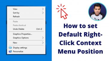 Customize the Context Menu position-How to set default right click context menu position in Windows-TechTipsExpress