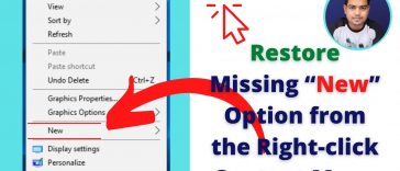 New Option Missing In Right Click Context Menu in Windows - TechTipsExpress