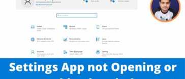 Settings Not Opening or Working - How to Fix Windows 10 Settings not Opening Issue-TechTipsExpress
